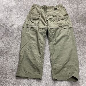 Columbia PFG Convertible Pants Mens Large Brown Straight Leg Outdoor Hike 36x29